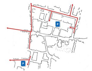 Plattegrond parkeren centrum
