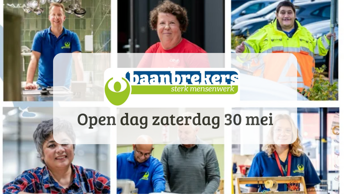 Baanbrekers open dag op zaterdag 30 mei